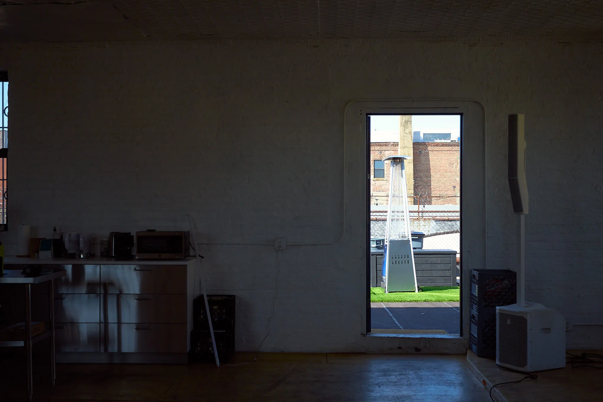 patio heater on the roof